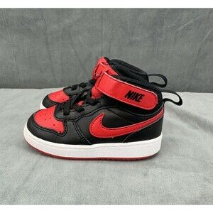 Nike Court Borough Mid 2 Shoes Kids 7C Retro High Top Sneakers CD7784-003